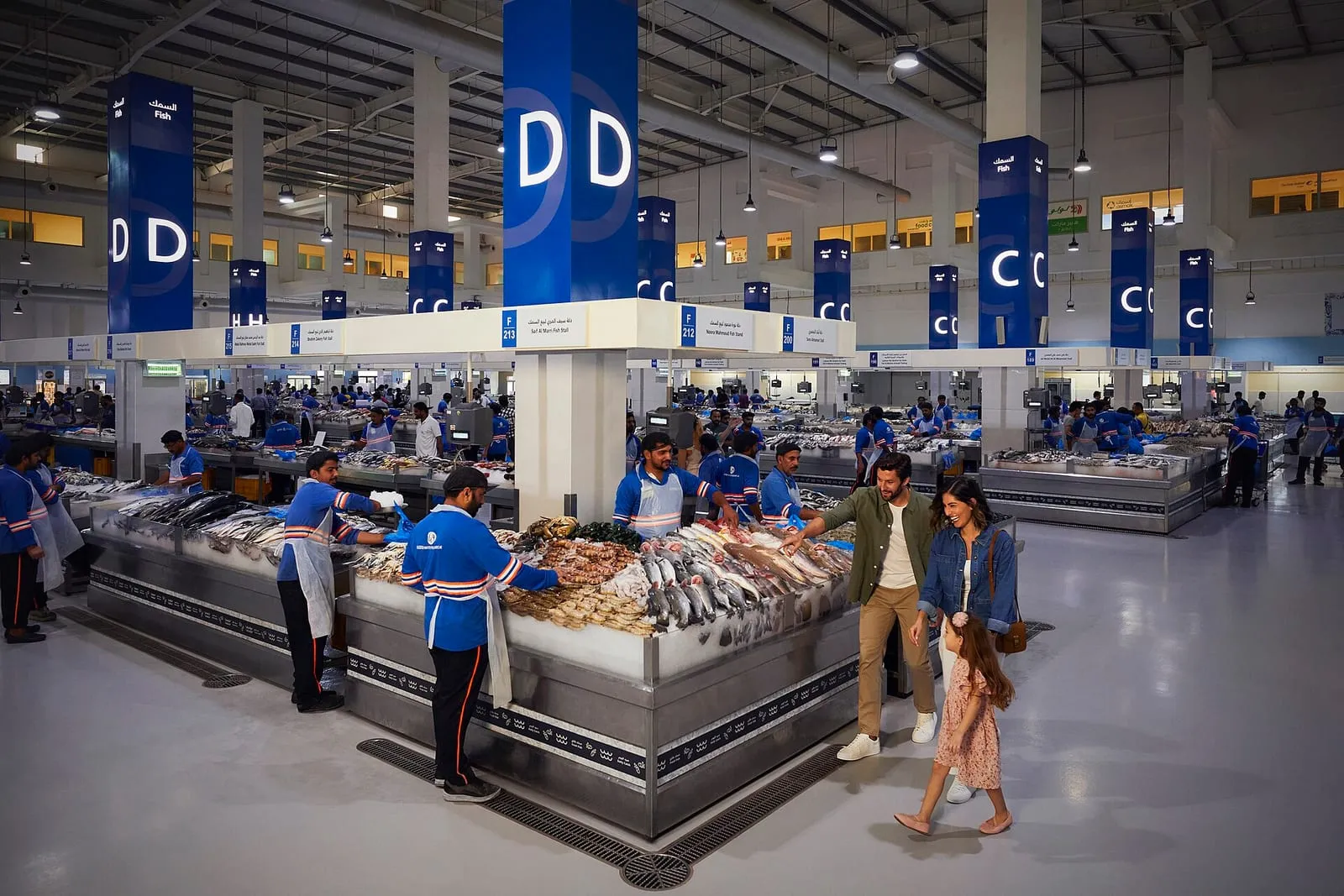 Fresh fish on display at Waterfront Market, Dubai